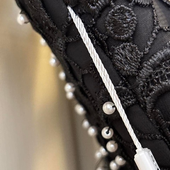 Elegant Maxi Dress Pearl Embellishments A-Line Sweetheart Neck Line, Size 2 - Picture 4 of 8